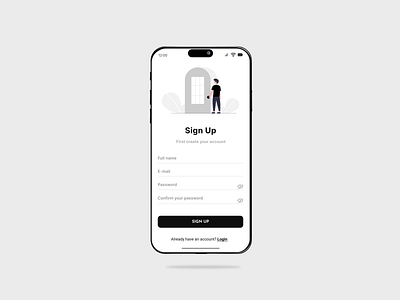 Daily UI Challenge # 4 - Sign Up Screen android challenge daily challenge daily challenge 4 daily ui challenge 4 figma figma design illustrations iphone login login page login screen sign up sign up page sign up screen ui ui sign up page ui signup ui sigup screen uiux