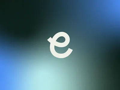 Simple "e" Logo curved e favicon gradient icon letter logo logomark logotype lowercase e rounded script script logo simple