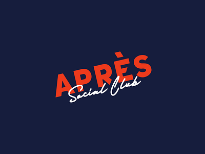 Après Social Club Logo apres brand branding cheese fondue logo logotype red red logo script script logo ski text logo type logo vintage logo visual identity wine