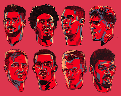 Nottingham Forest FC - Portraits character football football club football illustrations illustrated illustrated football illustration illustrations illustrator nottingham forest people portrait portrait illustration soccer