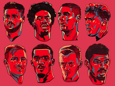 Nottingham Forest FC - Portraits character football football club football illustrations illustrated illustrated football illustration illustrations illustrator nottingham forest people portrait portrait illustration soccer