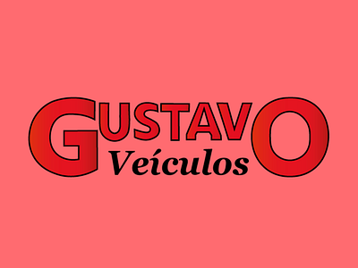 Cards/Rereading - Gustavo Veículos graphic design logo