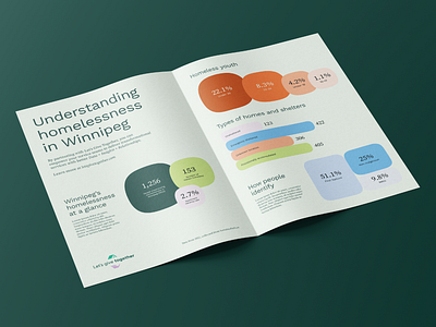 Infographic & Shape System brand brand shapes branding brochure brochure design chart data data vis data visualization homeless illustration infographic magazine nonprofit nonprofit brand nonprofit logo