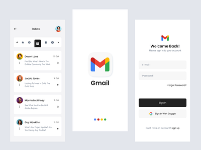 Gmail Mobile App Ui Design email email app gmail gmail app