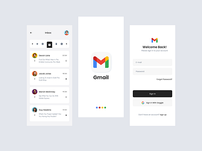 Gmail Mobile App Ui Design email email app gmail gmail app