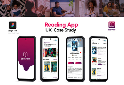 BookNest - UI/UX Case Study app design case study figma ui ui design ux ux design uxui