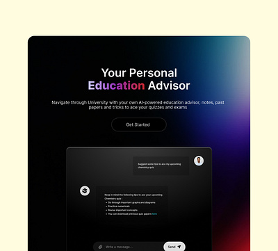 EduAdvisor Landing Page | SaaS Landing Page branding landing page modern logo saas saas design saas landing page software startup design startup logo tech ui web design