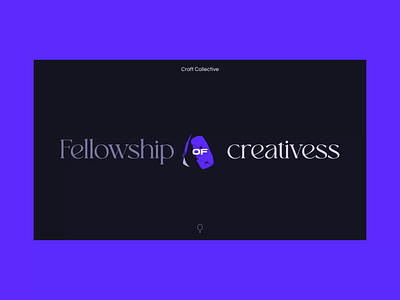 Craft Collective website animation blue clean creatives fellowship framer freelance landing page one pager porfolio ui ux