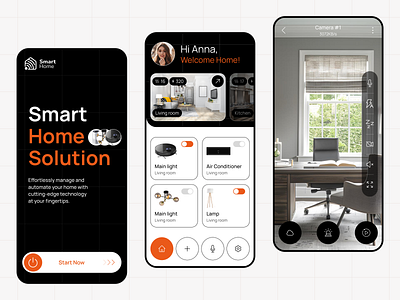 SmartHome. Mob app. app application control design home mobile remote smart ui webdesign