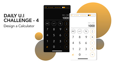 Calculator - Daily U.I Challenge 4 - #DailyUI adobe xd app design app ui calculator content design dailyui design figma graphic design ui ui design uiux ux ux design web ui