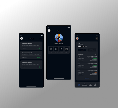 Crypto Arbitrage app design branding crypto dark mode mobile app typography ui ui ux