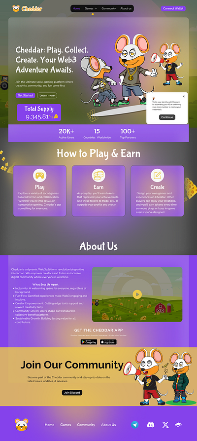 Web3 Crypto Game 3d animation branding earnwhileyouplay graphic design logo motion graphics socialgaming ui web3gaming