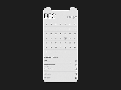 What if the Calendar meets the To-do List? app design minimalist ui ux