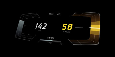 EV Cluster Prototype automotive cockpit framer hmi instruments prototype ui