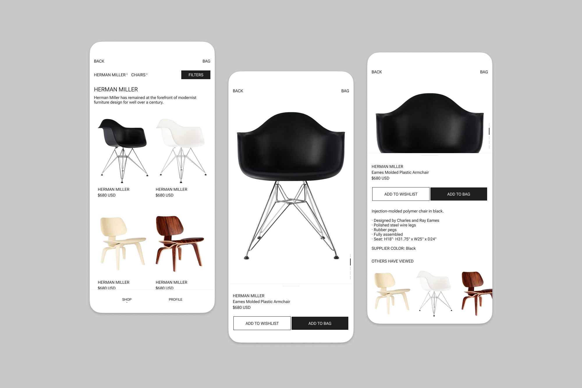 Furniture Store mobile app
