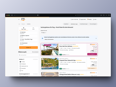 Travel Agency - Internet Booking Engine card design chip design filter design filters hotel card design hotel design internet booking engine quick search design quick search filter design search search design side menu tag design travel travel website ui design ux design website design