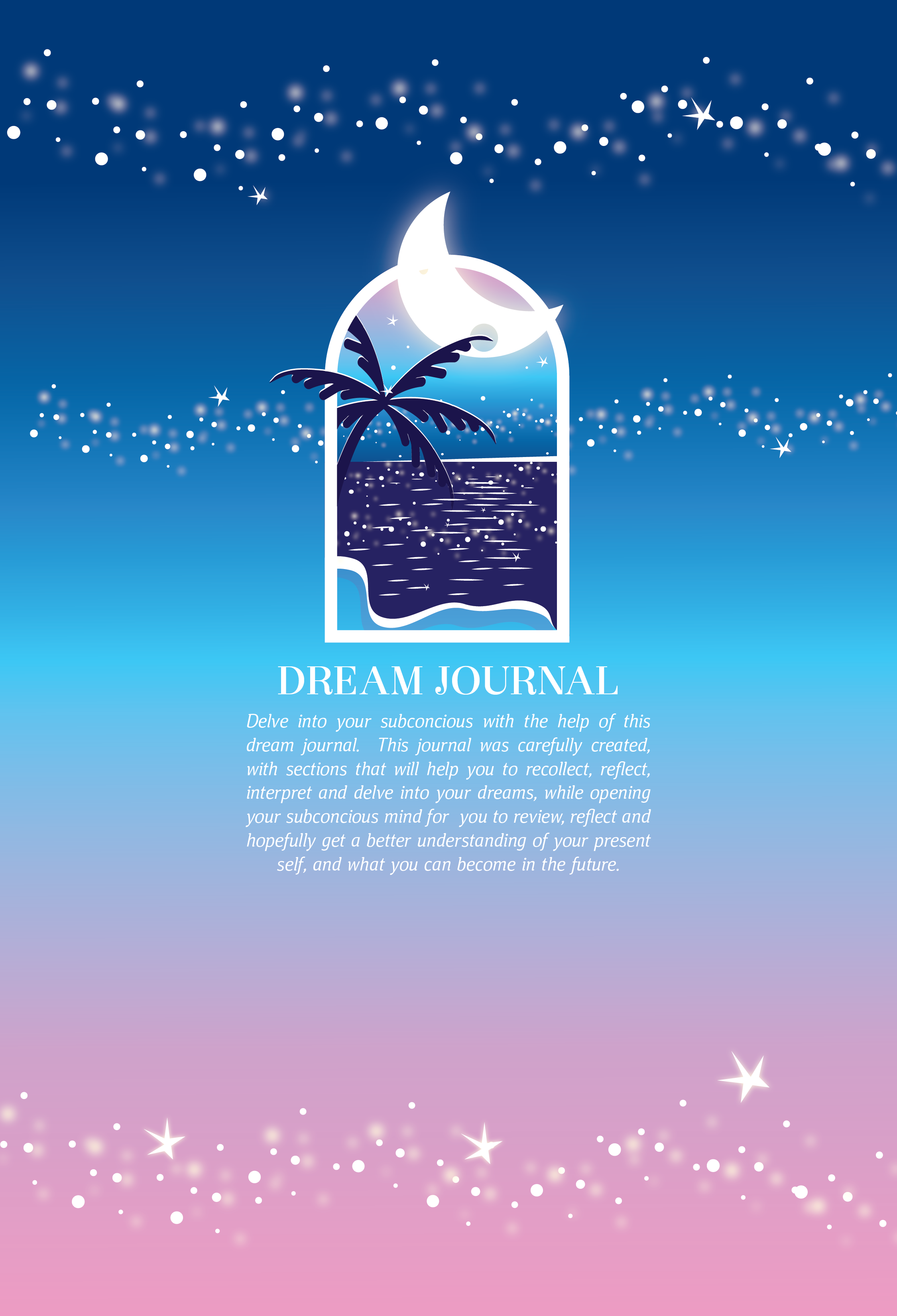 Dream Journal Cover Illustration book cover graphic design illustration typography vector drawing