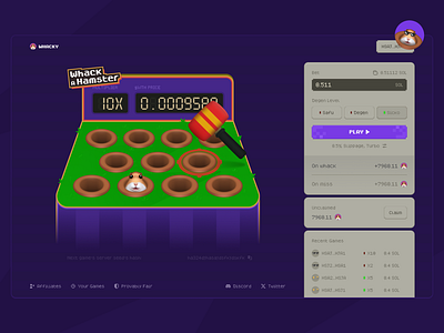 GambleFi game - Whacky ui