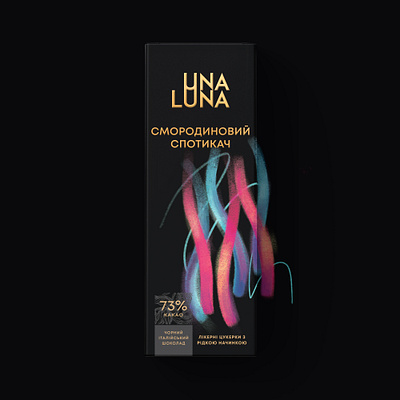 UNA LUNA. Liqueur chocolate collection. Packaging design alcoholic packaging branding candies package chocolate packaging graphic design logo packaging design sweet