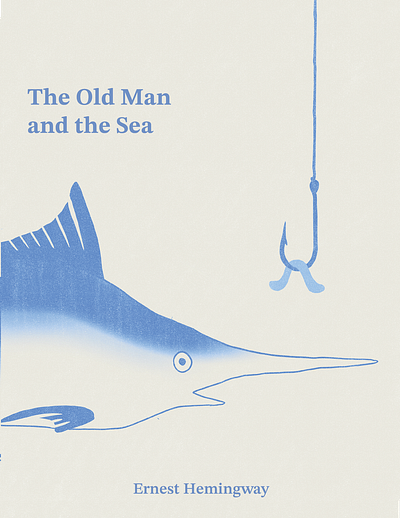 Ernest Hemingway "The Old Man and the Sea" book cover design book book cover design book design cover design design graphic design illustration