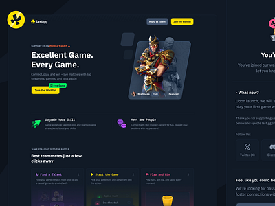 Waitlist Landing - LastGG ui