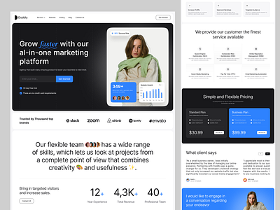 Doddly - Digital Marketing Agency Landing agency clean digital digital agency digital marketing digital marketing agency landing marketing marketing agency studio uiux web design