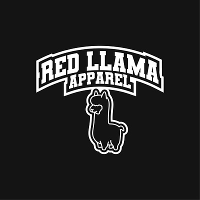 RED LLAMA animal animal logo apparel baseball brand branding clothing brand concept goat graphic design illustration lama lama logo llama logo logo design quibbles streetwear typographic vintage type