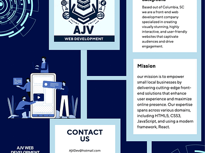 AJV Web Development Flyer/Info Graphic design flyer graphic graphic design info