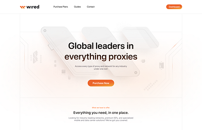 Global leaders 🌐 dashboard design global hero illustration landing light light mode orange proxy saas ui web design website wired wires