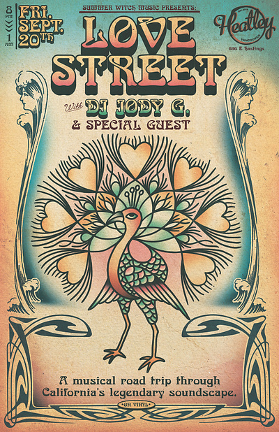 JODY G'S LOVE STREET branding graphic design illustration live music poster design