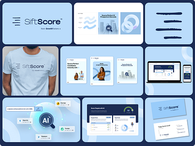 SiftScore.ai Brand Guideline design and logo by 11thagency.com ai ai brand blue brand brand designer brand guide brand guideline brand guideline design brand kit branding creative agency freelance freelance designer freelancer illustration logo logo design ui uiux website design