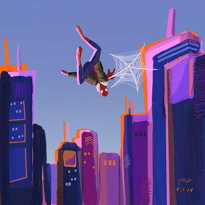 spiderverse digital digital illustration illustration procreate spiderverse