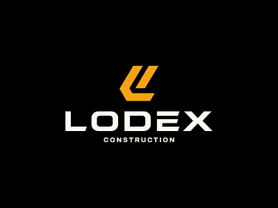 Lodex Construction branding character construction design equipment excavator graphic design heavy heavyequipment icon illustration l logo symbol vector