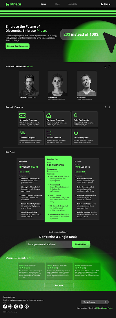 (UI Design) Pirate: A Modern Coupon Platform for Exclusive Deals branding design graphic design ui uiux ux we web design