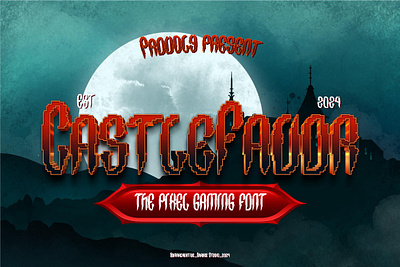 Castlefavor – Pixel Gaming Font display esport font fun games gaming greek illustration kids modern new old pixel play retro rome typeface typography vintage web