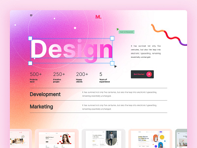 Digital agency website landing page ui design 2025 agency website ui clean development header hero landing page marketing minimal mockup responsive design template trendy design ui ux web design