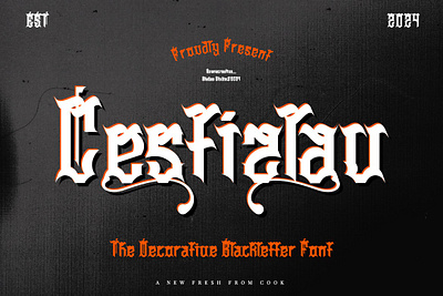 Cestizlav – Decorative Blackletter Font blackletter branding decorative design display font gothic horror illustration metal modern new old typeface typography ui vintage web