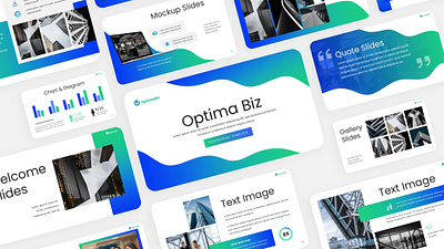 Optima Biz Presentation branding design elegant graphic design powerpoint presentation template