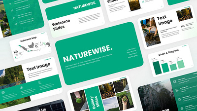 Nature Wise Presentation branding design elegant graphic design powerpoint presentation template