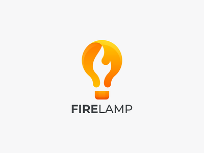 FIRE LAMP branding design fire coloring fire design fire lamp fire lamp design graphic fire logo graphic design icon logo