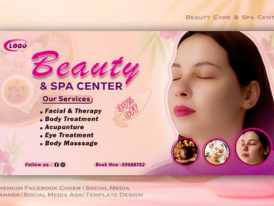 Spa & Beauty Salon Facebook Cover Social Media Banner Design banner design beauty product design best social media post designer branding brochure design business banner design business card design facebook cover design flyer design freelance designer graphic design logo photoshop poster design print design product design promotional banner design social media post design spa salon banner design vector