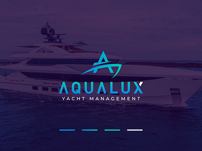 Aqualux Yacht Management Logo a a logo boat logo brand logo branding branding design business logo company logo logo logo design management logo professional logo yacht yacht logo