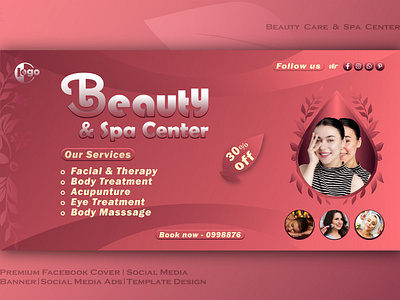 Vector Beauty Spa Salon Social Media Banner | Template Design ad design banner design beauty product branding brochure design business card desgn business event banner design facebook cover design flyer design freelance designer graphic design illustration logo photoshop product design promotional post design social media ad design social media banner design social media post design vector