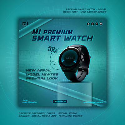 Digital Smart Watch social Media Post Template Design banner design best graphic designer branding brochure design business banner design business card design flyer design freelance designer graphic design illustration illustrator logo photoshop product design promotional design social media ad design vector web banner design