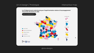 Interactive map - UX UI Prototype Figma animation design desktop digital map figma interaction interactive map micro animation motion design motion graphics prototype ui ui design user experience ux design ux ui animation ux ui interaction