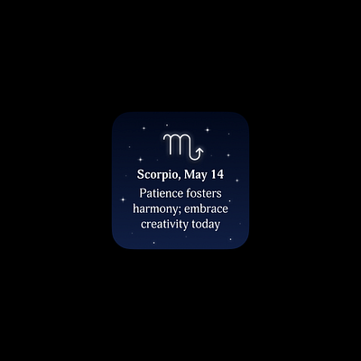 Daily horoscope — IOS Widget Challenge Day 7 ios mobile app ui ux widget