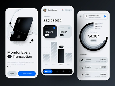 Personal Finance Management App app apps branding clean design finance financial graphic design illustration light management money motion graphics payment personal simple track ui ux website