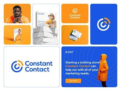 Constant Contact Visual Identity blue branding branding and identity bright color palette clean color palette design design agency dribbble freelance graphic design identity logo logo design logo mark marketing minimal modern pattern sans serif