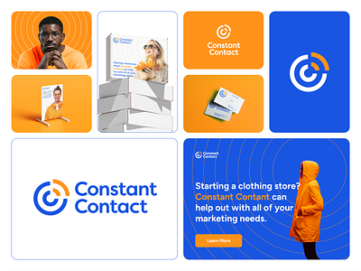 Constant Contact Visual Identity blue branding branding and identity bright color palette clean color palette design design agency dribbble freelance graphic design identity logo logo design logo mark marketing minimal modern pattern sans serif