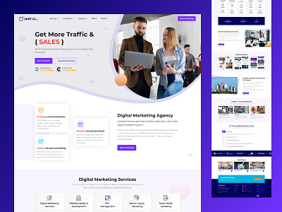 Digital Marketing Agency Website Design business counsulting creative landing page marketing responsive seo ui ux website